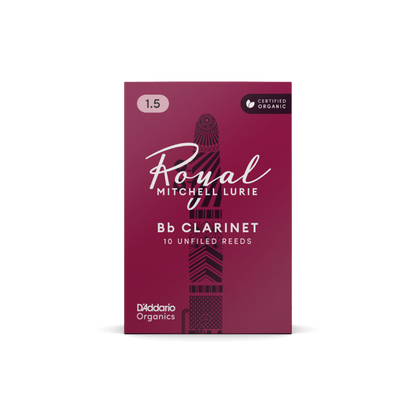 Royal Mitchell Lurie Organic Bb Clarinet Reeds Strength 2.5 10-Pack