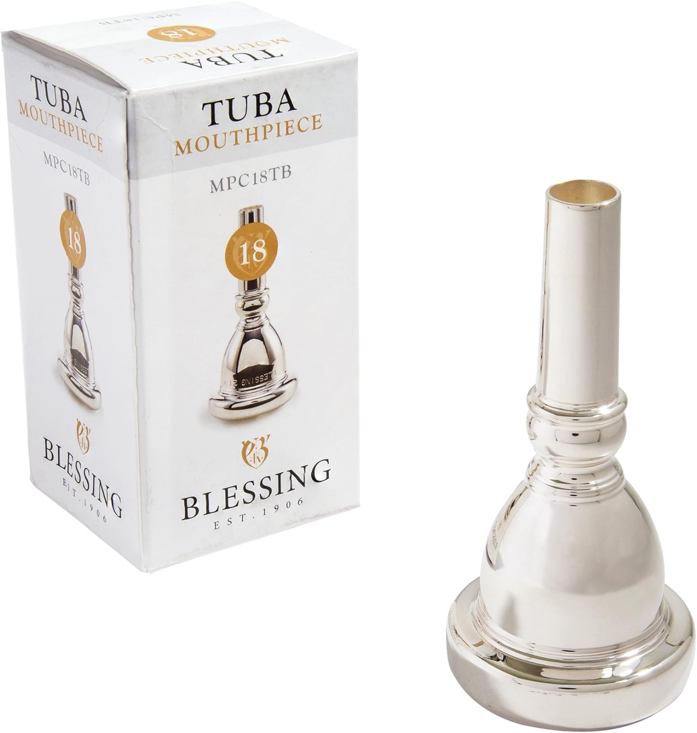 Blessing Tuba Mouthpiece Silver Plated