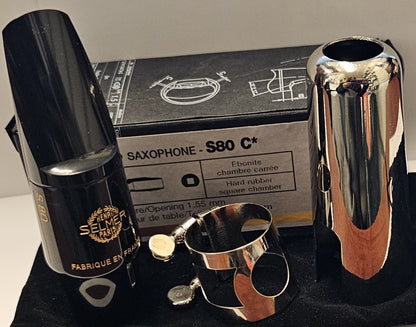 Selmer S-80 C* Alto Sax Mouthpiece Kit with Standard Ligature and Metal Cap