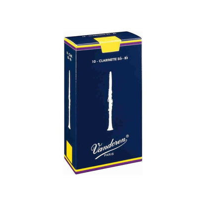 Vandoren Bb Clarinet Traditional Reeds - Strength 5.0 - CR105 - 10 Per Box