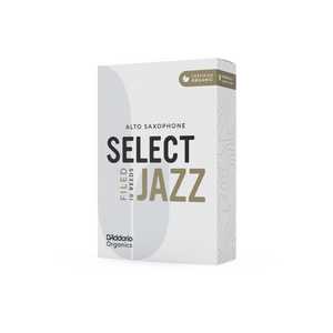 D'Addario Organic Select Jazz Filed Alto Saxophone Reeds - 10 Per Box