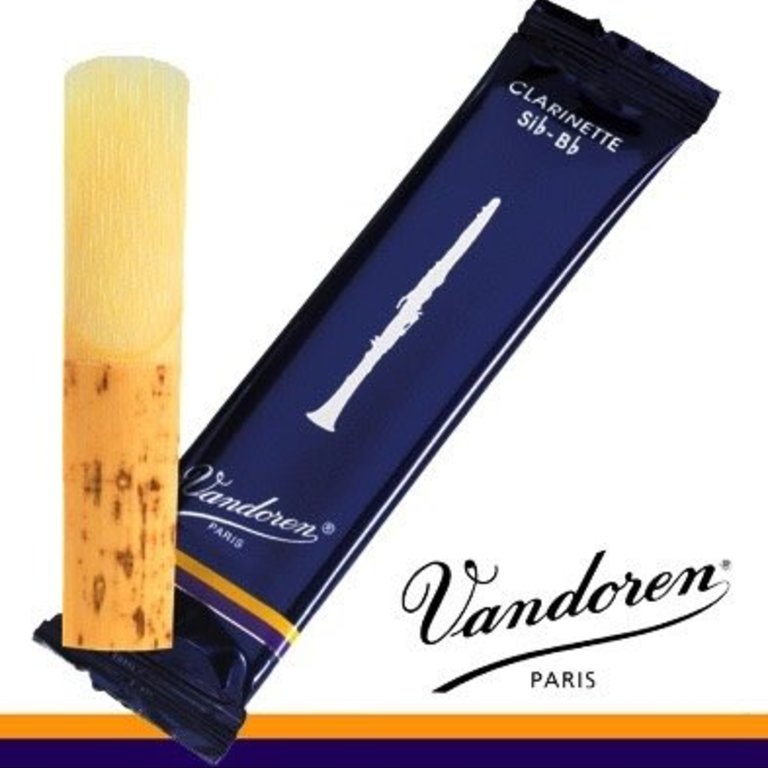 Vandoren Bb Clarinet Traditional Reeds - Strength 2.5 - CR1025 - 10 Per Box