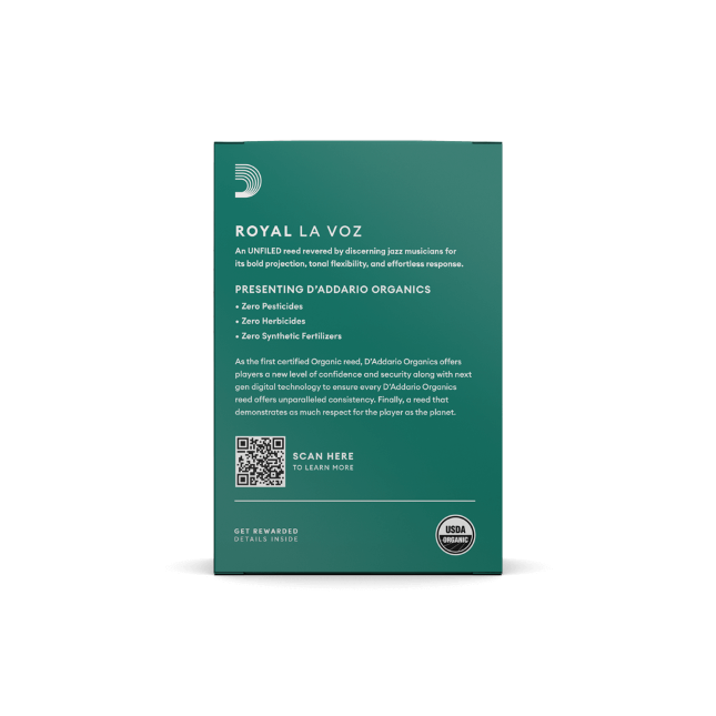 Royal La Voz Organic Alto Saxophone Reeds Medium Soft 10-Pack
