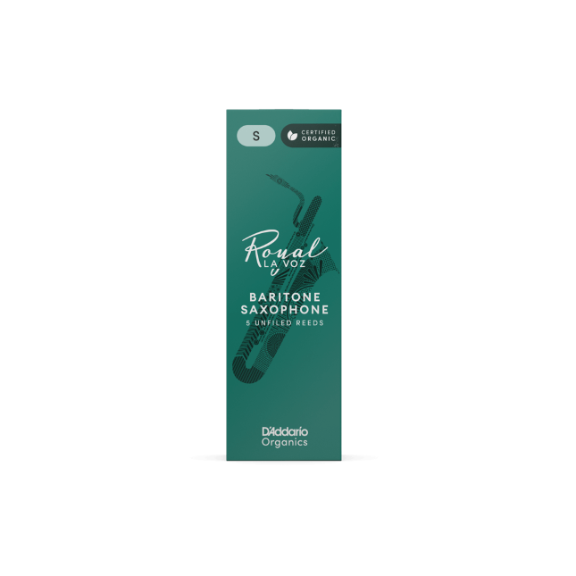 Royal La Voz Organic Baritone Saxophone Reeds Medium Hard 5-Pack