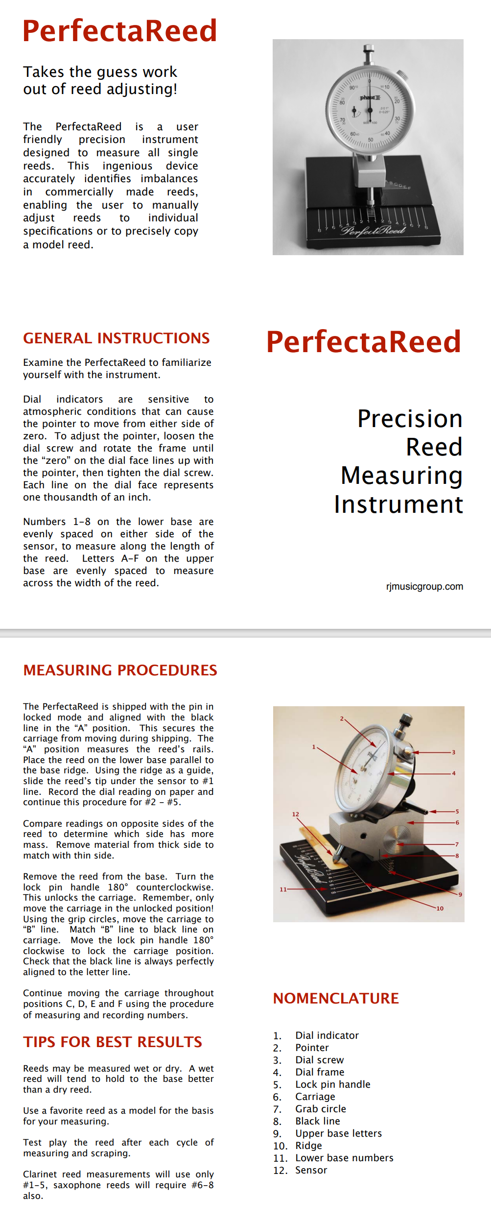 PerfectaReed Measuring Device by Ben Armato