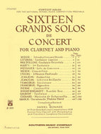 Sixteen Grands Solos De Concert For Clarinet by Daniel Bonade - Piano Part