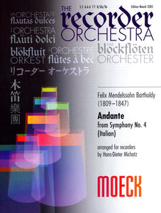 Moeck Book - Mendelssohn Bartholdy, Felix (1809 - 1847) ANDANTE, FROM SYMPHONY NO. 4 (ITALIAN)