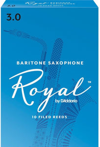 Royal by D'Addario Baritone Saxophone Reeds Filed - 10 Per Box
