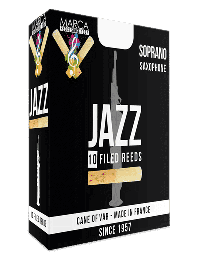 Marca JaZZ Filed Soprano Sax Reeds - 10 Per Box