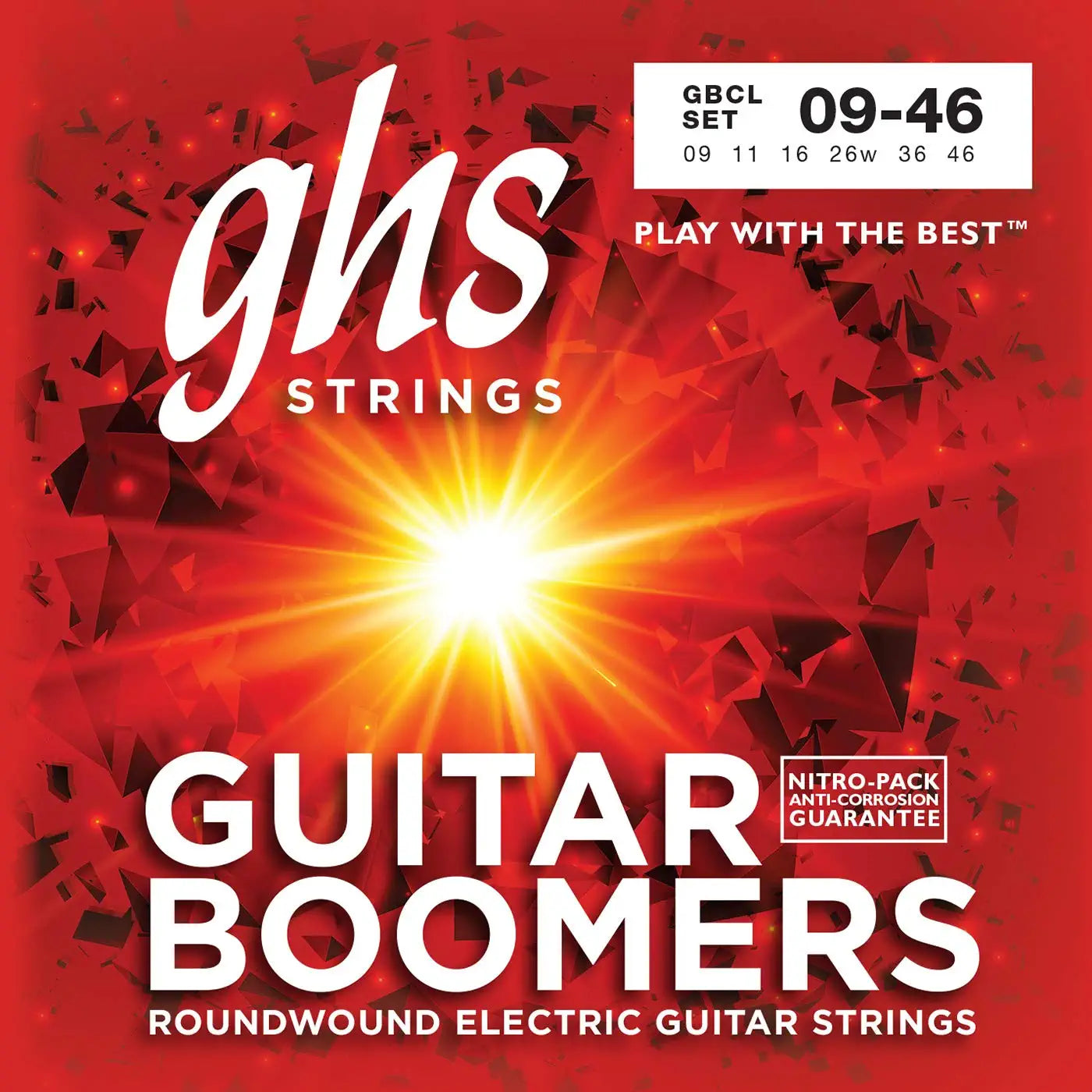 GHS BOOMERS Electric Guitar Strings 09-46 Custom Light - GBCL