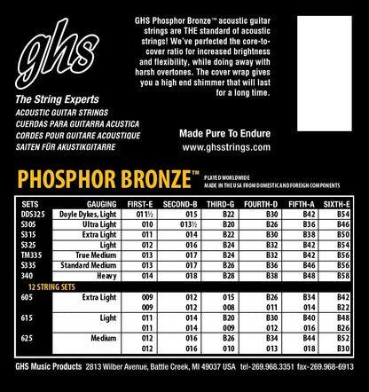 GHS Phosphor Bronze Acoustic Guitar Strings