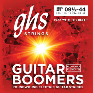 GHS BOOMERS Nickel-Plated Electric Guitar Strings, Extra Light + - GB9 1/2