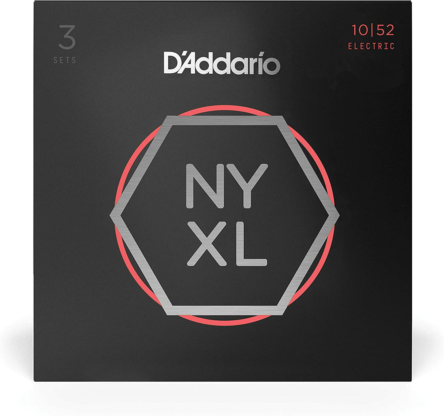 D'addario Nickel Wound, Light Top/Heavy Bottom, 10-52 Electric Guitar Strings