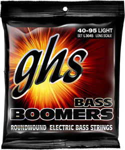 GHS Strings L3045 4-String Bass Boomers, Nickel-Plated Electric Bass Strings, Long Scale, Light (.040-.095)