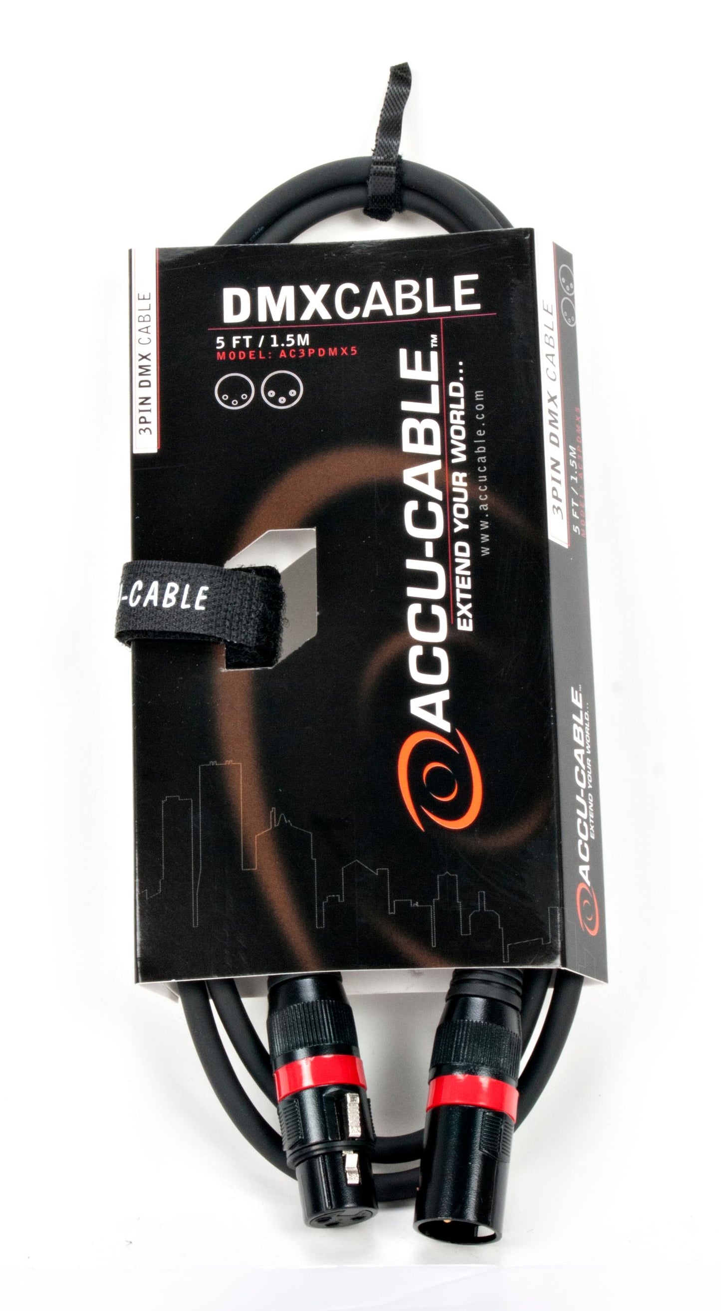 Accu-Cable 3-PIN DMX Cable 5 Feet