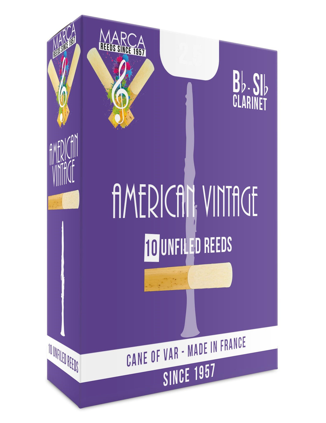 Marca American Vintage Bb Clarinet Reeds - 10/Box