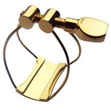 Load image into Gallery viewer, Brancher Gold Plated Ligature for Bari Sax/Bass Clarinet Rubber Mouthpieces #8 BHG