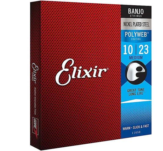 Elixir Banjo Strings Nickel Plated Steel W/ Polyweb Coating