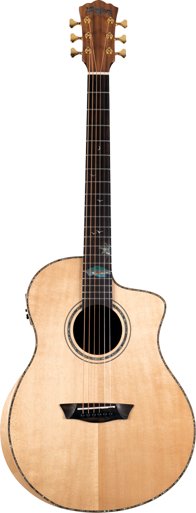 Washburn Bella Tono Acoustic-Electric Guitar - Gloss Natural - BTSC56SCE-D