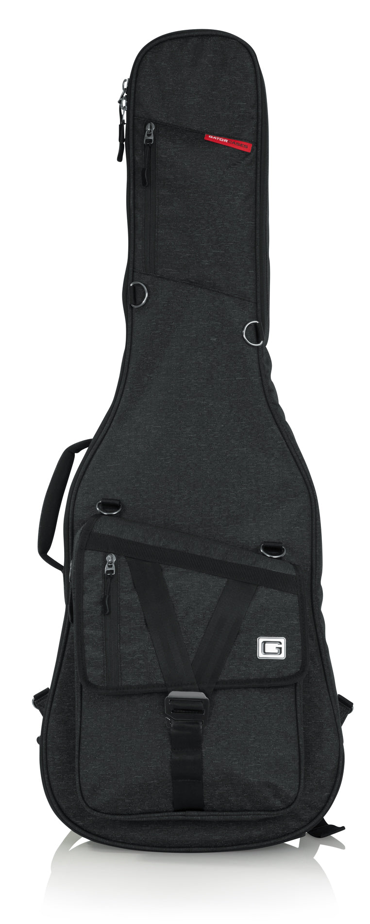 Gator Transit Series Electric Guitar Gig Bag with Charcoal Black Exterior - GT-ELECTRIC-BLK