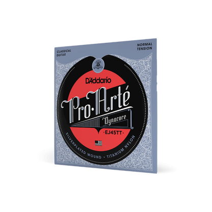 D'Addario Pro-Arte Dynacore, Titanium Trebles, Normal Tension Classical Guitar Strings - EJ45TT