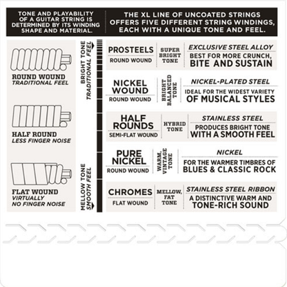 D'Addario Nickel Wound, Light Top/Heavy Bottom, 10-52 Electric Guitar Strings (3 Sets) EXL140-3D