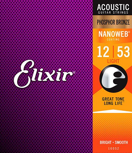 Elixir Phosphor Bronze Acoustic Nanoweb Strings