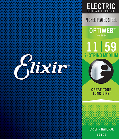 Elixir Nickel Plated Optiweb 7-STRING Electric Guitar Strings