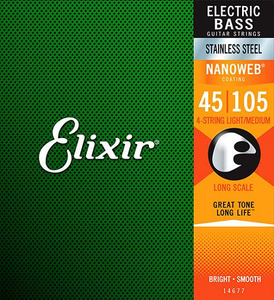 Elixir Stainless Steel Nanoweb Bass Guitar Strings