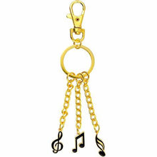 Load image into Gallery viewer, AIM GIFTS 3 Music Charms, G-Clef, 8th note and 16th note Keychain - K615