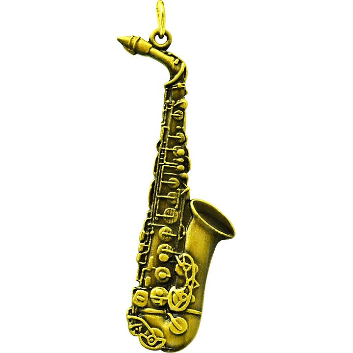 AIM GIFTS Alto Sax Antique Brass Keychain - K67