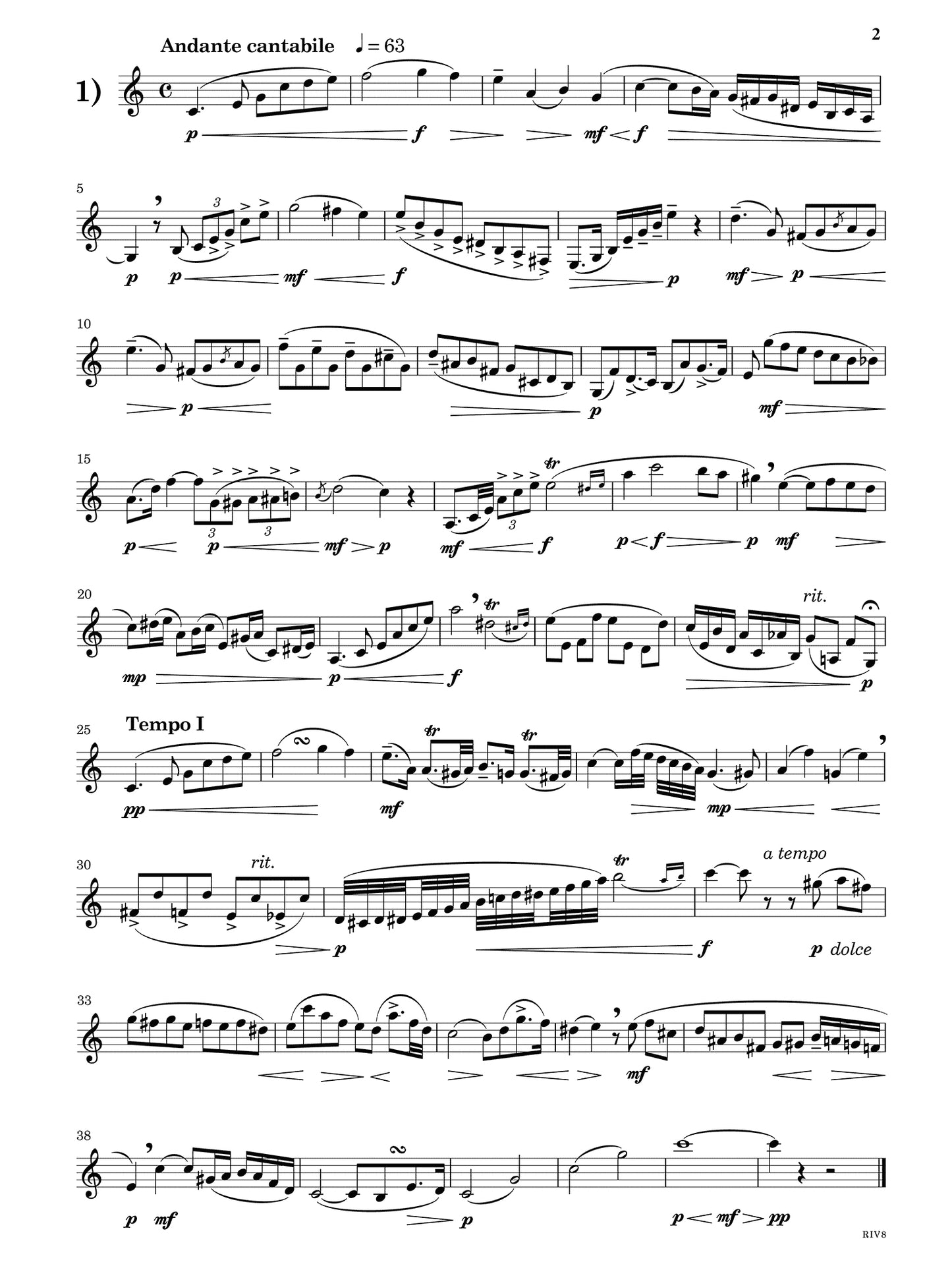 Rose 32 Etudes for Clarinet - RIV8