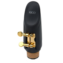 Load image into Gallery viewer, Rico Gold Plated Bb Clarinet H-Ligature &amp; Plastic Cap - HCL1G