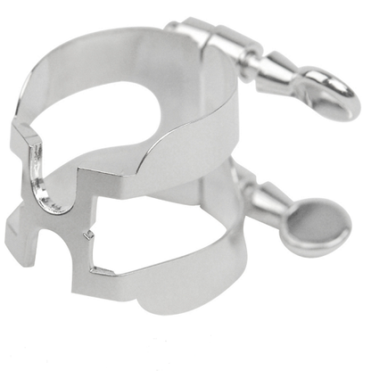 Rico Silver Plated Alto Sax H-Ligature with Plastic Cap - HAS1S