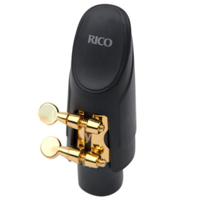 Rico Gold Plated H-Ligature and Cap for Soprano Sax Hard Rubber Mouthpiece- HSS1G