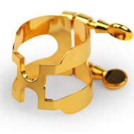Rico Gold Plated H-Ligature & Plastic Cap for Otto Link Metal Tenor Sax Mouthpiece- HTS2G