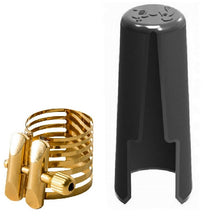 Load image into Gallery viewer, Rovner Platinum Gold Ligature for Hard Rubber Baritone Sax Mouthpieces - PG-3R