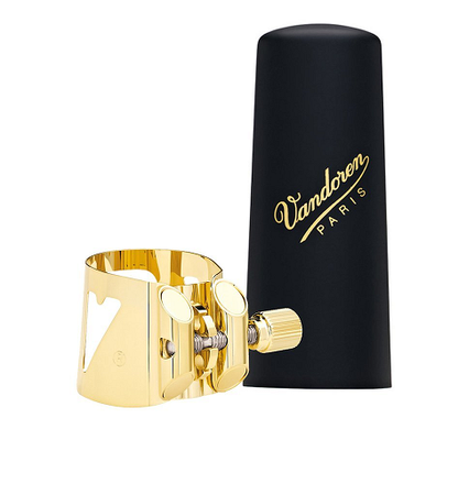 Vandoren Optimum Alto Sax Gold Plated Ligature & Plastic Cap - LC07P