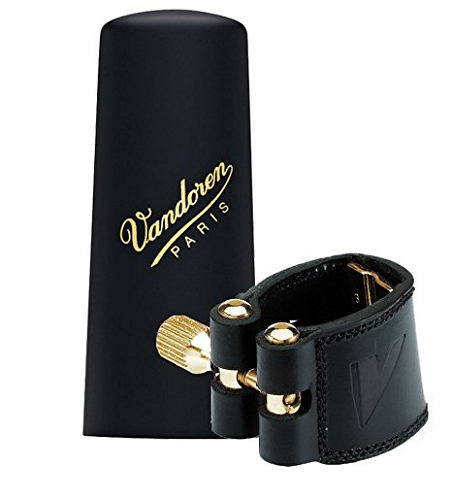 Vandoren  Tenor Sax Leather Ligature & Plastic  Cap for Hard Rubber MPC - LC28P