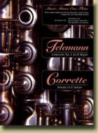 Music Minus One Flute: Telemann - Concerto No. 1 in D Major; Corrette - Sonata in E Minor -3348