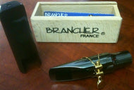 Brancher Silver Plated Baritone Sax Mouthpiece W/ Gold Plated Ligature
