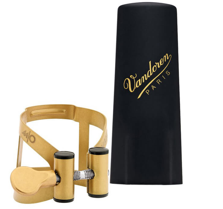 M/O Vandoren Ligature & Cap for Alto Sax Ebonite Mouthpieces