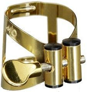 M/O Vandoren Ligature & Cap for V16 Bari Sax Mouthpiece - Gilded Brass  LC590DP
