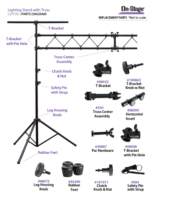 On-Stage Osp LS7730 T-Bracket W/ Hole