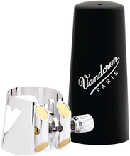Load image into Gallery viewer, Vandoren Optimum Ligature for Contra Bass Clarinet, Silver-Plated LC04CCBP
