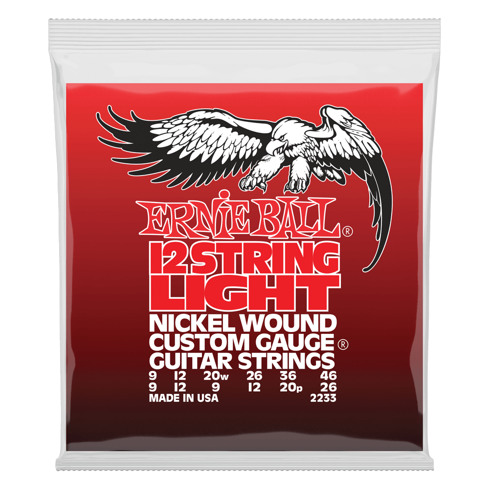 Ernie Ball Light 12-String Light Nickel Wound Electric Guitar Strings - 9-46 Gauge - 2233