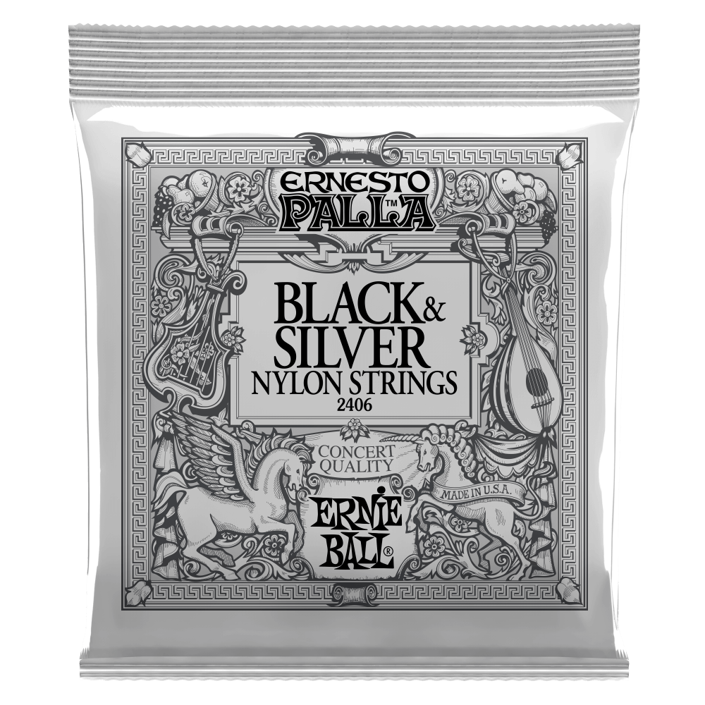 Ernie Ball Ernesto Palla Black & Silver Nylon Classical Guitar Strings