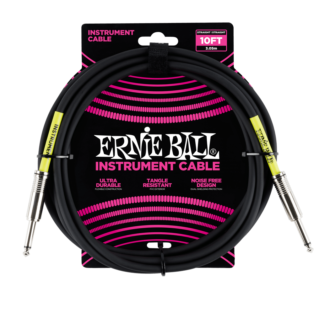 Ernie Ball 10' Straight / Straight Instrument Cable - P06048