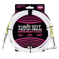 Ernie Ball 10' Straight / Angle Instrument Cable White - P06049