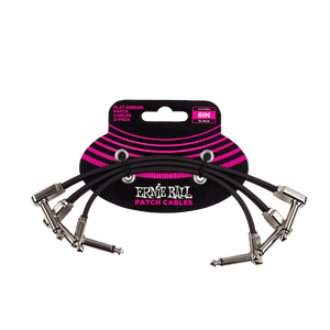 Ernie Ball 6" Flat Ribbon Patch Cable 3-Pack - P06221
